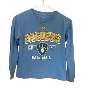 Y2K Milwaukee Brewers T-Shirt Small, Fitted